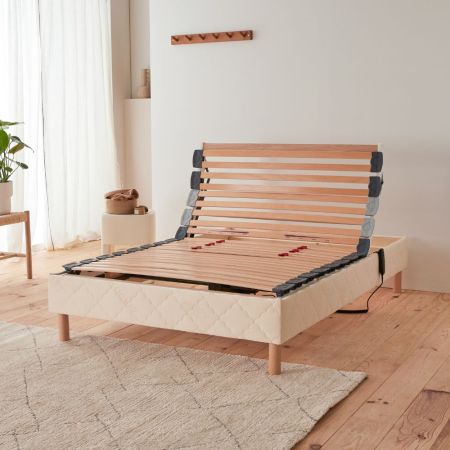 Sommier 90x220 Relaxation Electrique pour entourage bois de lit 180x220