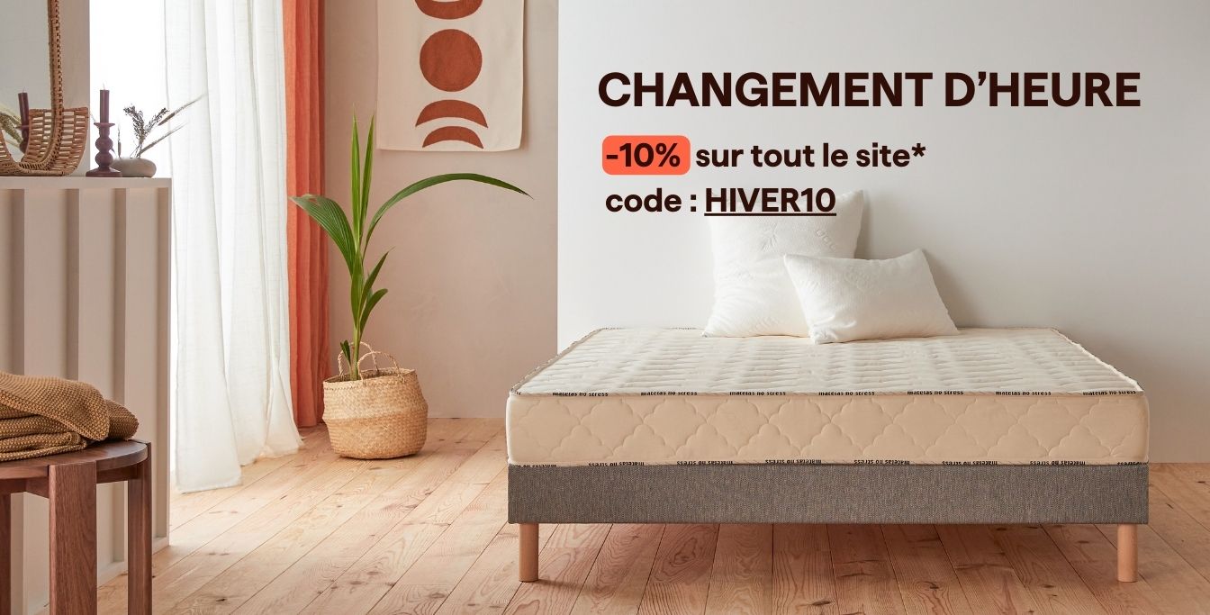 promo changement d'heure hiver matelas nostress